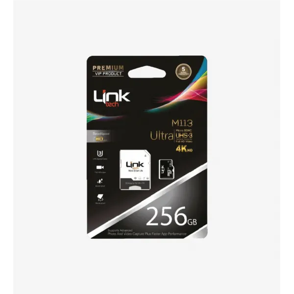 M113 Premium Mikro SD 4K Ultra 256 GB Hafıza Kartı