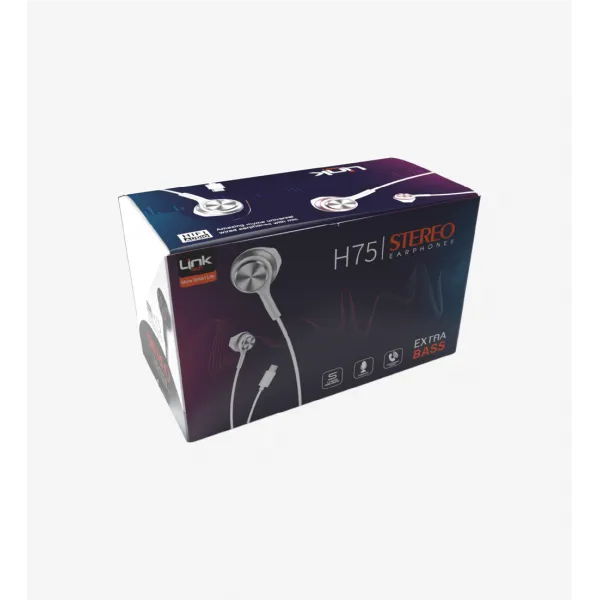 H75 EarPhone Yüksek Bas Mikrofonlu Tip-C Kulak İçi Kablolu Kulaklık