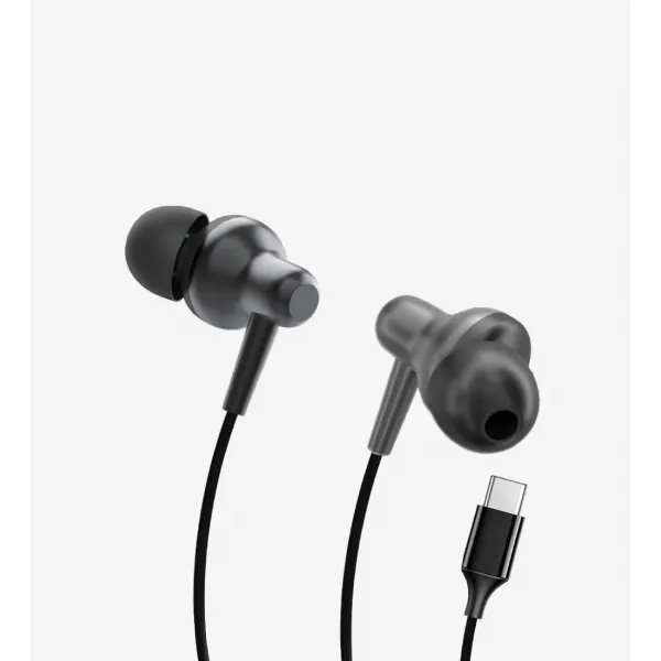 H676 Premium Metal Super Bass Silicone In-Ear Type-C Wired Earphones