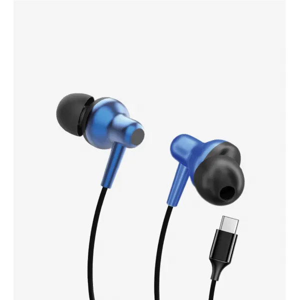 H676 Premium Metal Super Bass Silicone In-Ear Type-C Wired Earphones