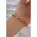 316L Çelik Gold Renk Tiffany Bileklik