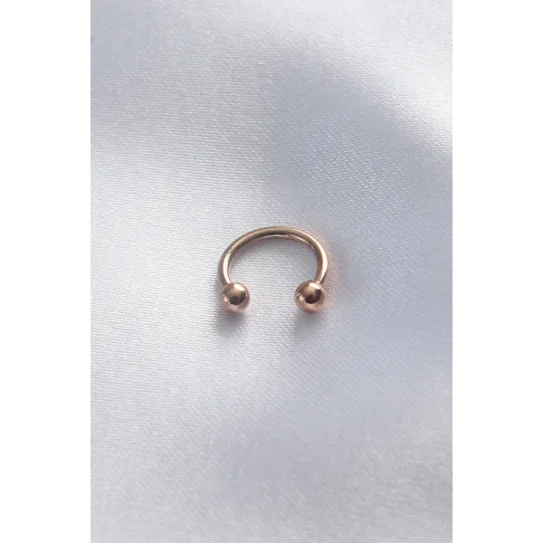 316L Cerrahi Çelik Rose Renk Minimal Toplu Halka Piercing