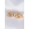 316L Çelik Gold Renk Minimal Cartier Model Halka Küpe